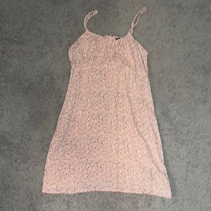 Forever 21: Pink Floral Strap Tie Mini Dress